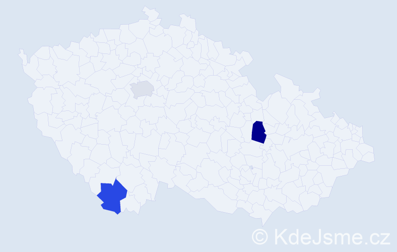 Jméno: 'Dick', počet výskytů 3 v celé ČR