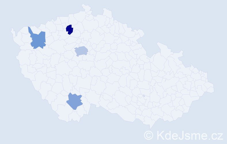 Jméno: 'Samuil', počet výskytů 6 v celé ČR