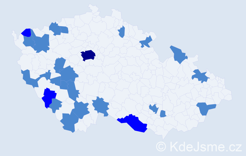 Jméno: 'Rupert', počet výskytů 31 v celé ČR