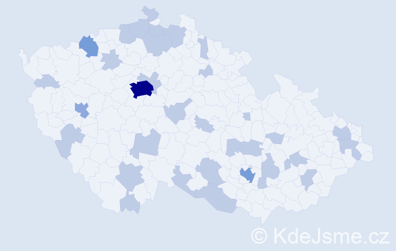 Jméno: 'Jan Pavel', počet výskytů 48 v celé ČR