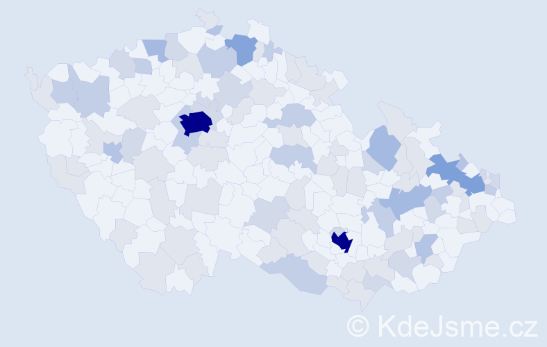 Jméno: 'Sylvia', počet výskytů 236 v celé ČR