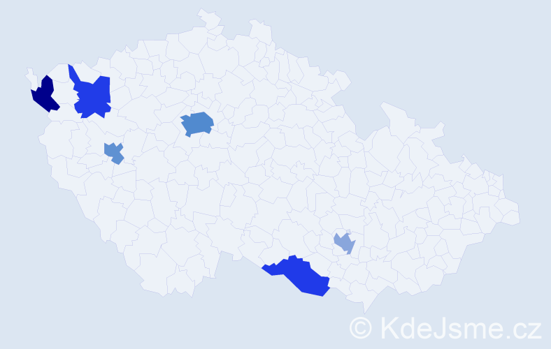 Jméno: 'Victoriya', počet výskytů 11 v celé ČR