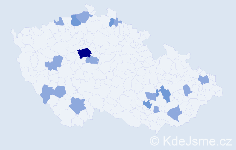 Jméno: 'Karola', počet výskytů 29 v celé ČR