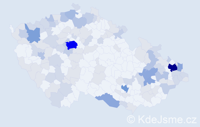Jméno: 'Stefanie', počet výskytů 283 v celé ČR