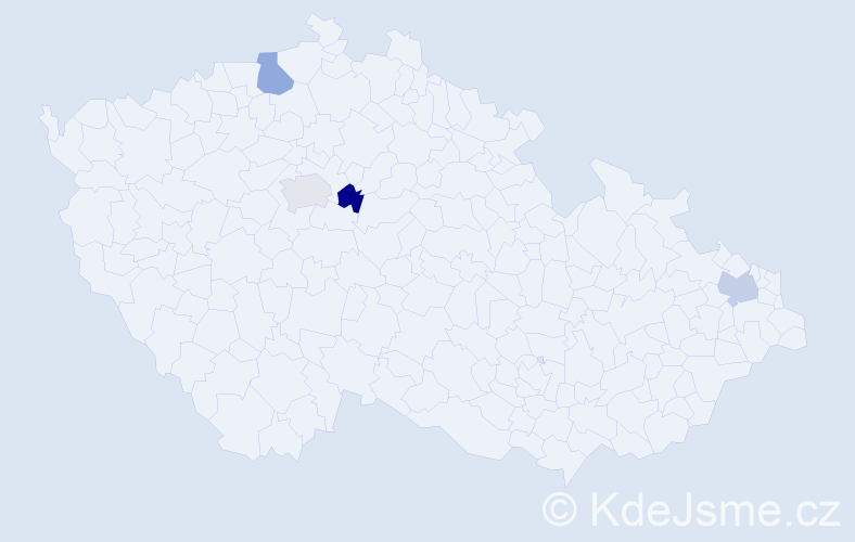 Jméno: 'Ngoc My', počet výskytů 4 v celé ČR