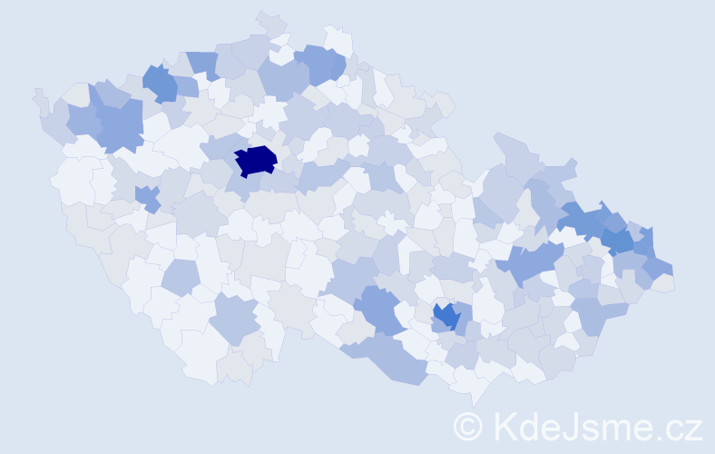 Jméno: 'Lýdie', počet výskytů 457 v celé ČR