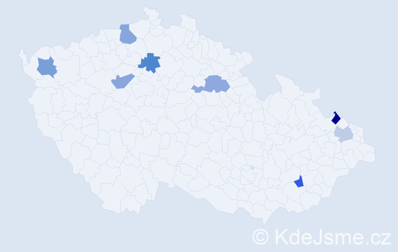 Jméno: 'Eliaš', počet výskytů 8 v celé ČR
