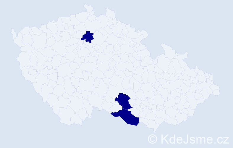 Jméno: 'Vitaliy', počet výskytů 3 v celé ČR