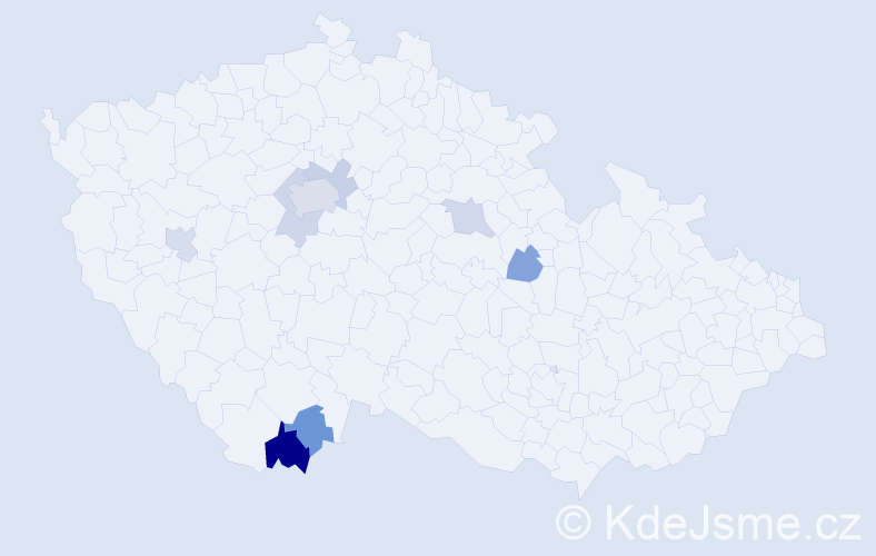 Jméno: 'Grigori', počet výskytů 14 v celé ČR