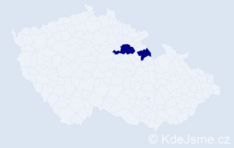 Jméno: 'Rostam', počet výskytů 2 v celé ČR