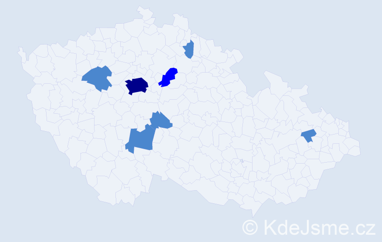 Jméno: 'Mija', počet výskytů 10 v celé ČR