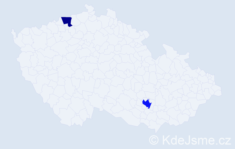 Jméno: 'Tobias Samuel', počet výskytů 3 v celé ČR