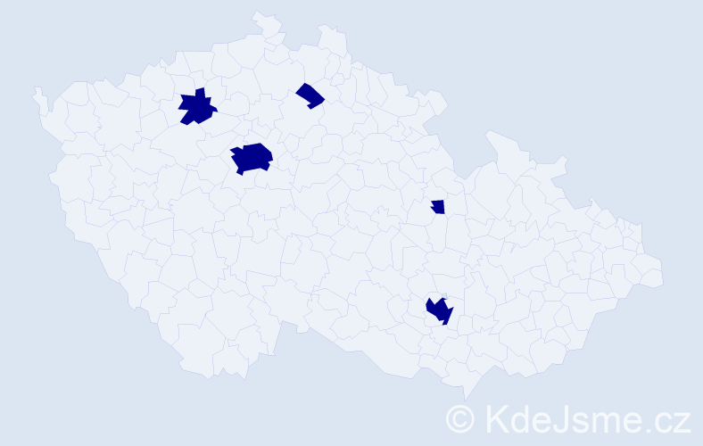 Jméno: 'Alexander Thomas', počet výskytů 5 v celé ČR