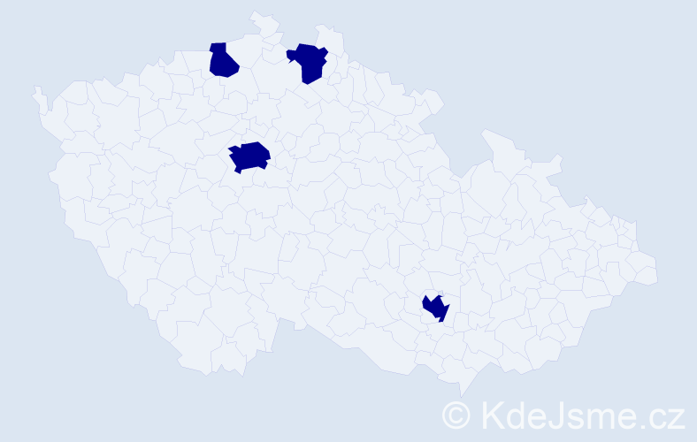 Jméno: 'Afrim', počet výskytů 4 v celé ČR