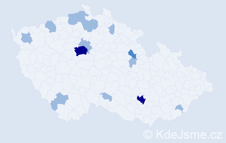 Jméno: 'Martin Josef', počet výskytů 22 v celé ČR