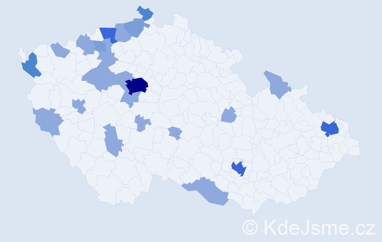 Jméno: 'Thi Thom', počet výskytů 46 v celé ČR