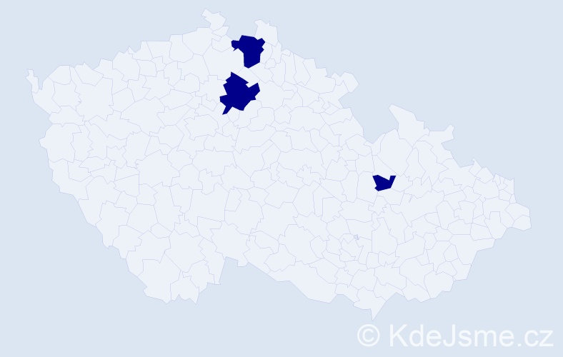 Jméno: 'Franz Josef', počet výskytů 3 v celé ČR
