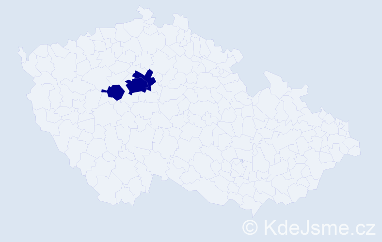 Jméno: 'Isabela Mia', počet výskytů 3 v celé ČR