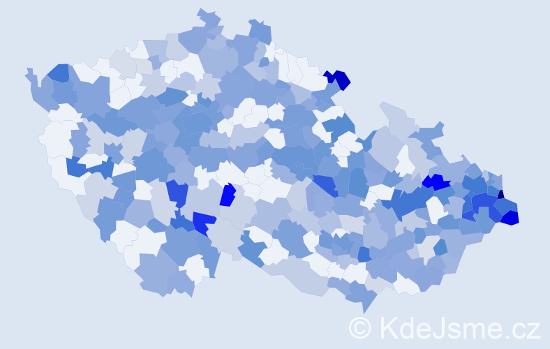 Jméno: 'Damián', počet výskytů 536 v celé ČR