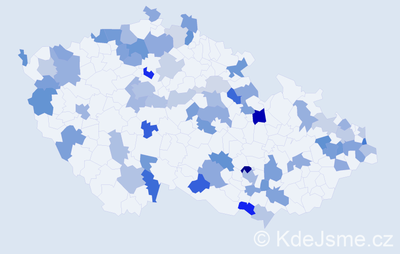 Jméno: 'Denny', počet výskytů 122 v celé ČR