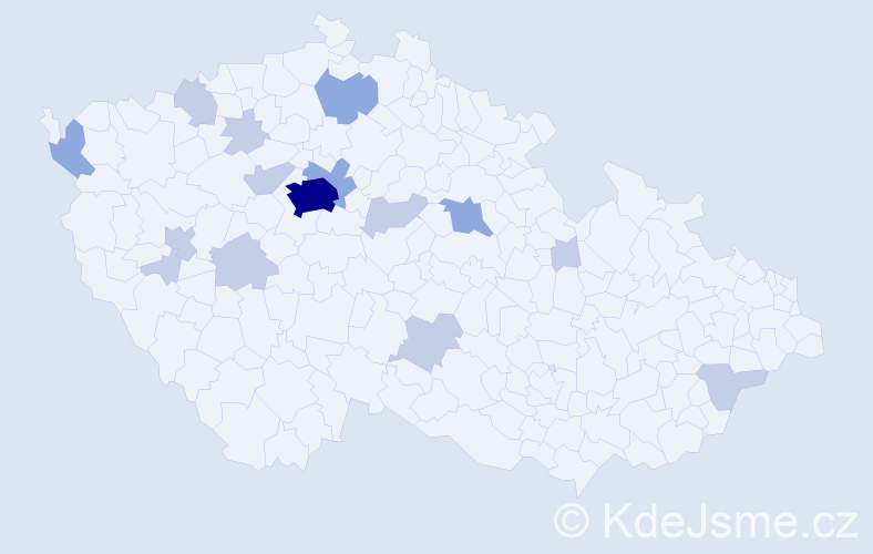 Jméno: 'Silviya', počet výskytů 29 v celé ČR