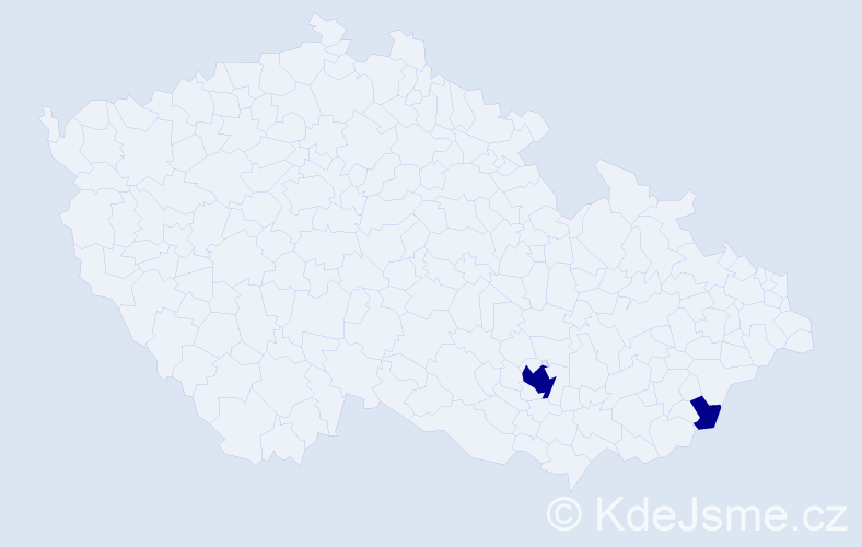 Jméno: 'Johannes Hendrikus', počet výskytů 2 v celé ČR