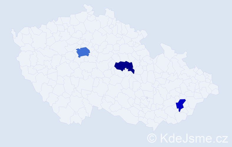 Jméno: 'Zdar', počet výskytů 7 v celé ČR