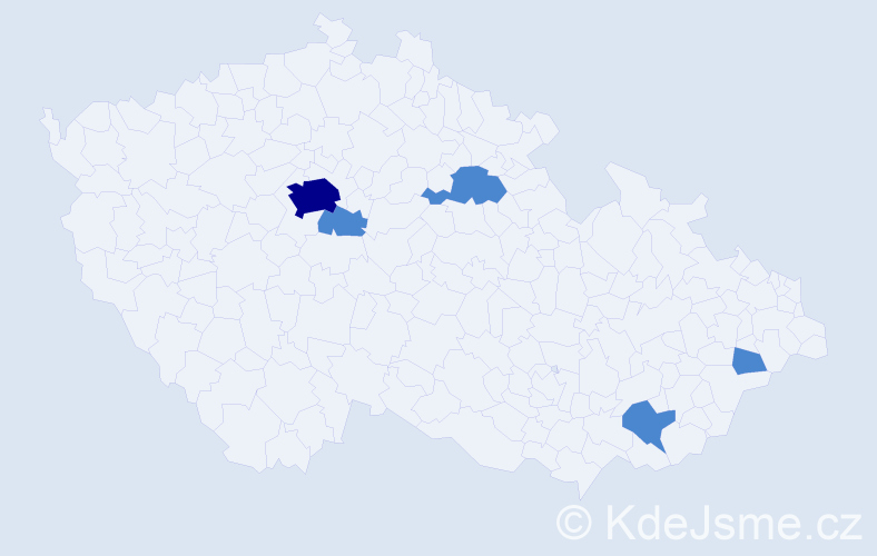 Jméno: 'Charlotte Marie', počet výskytů 7 v celé ČR