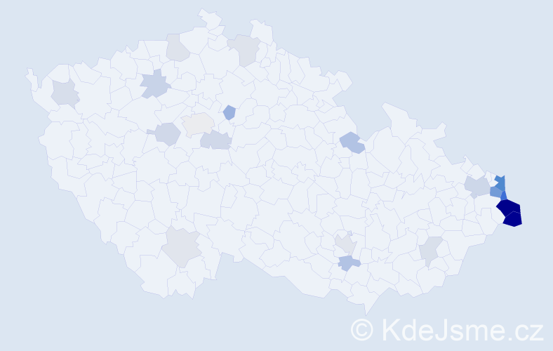 Jméno: 'Mariola', počet výskytů 60 v celé ČR