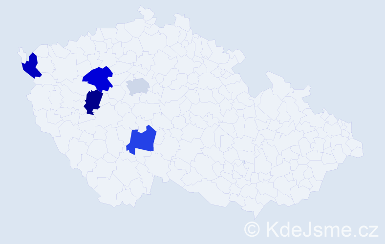 Jméno: 'Minh Khoa', počet výskytů 5 v celé ČR