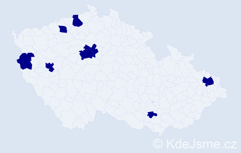 Jméno: 'Duc Viet', počet výskytů 8 v celé ČR