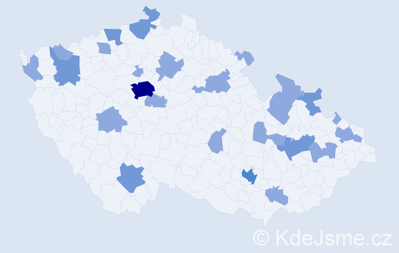 Jméno: 'Narcis', počet výskytů 44 v celé ČR