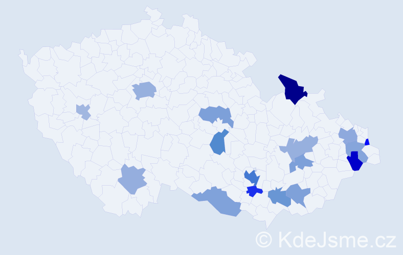 Jméno: 'Alessia', počet výskytů 29 v celé ČR