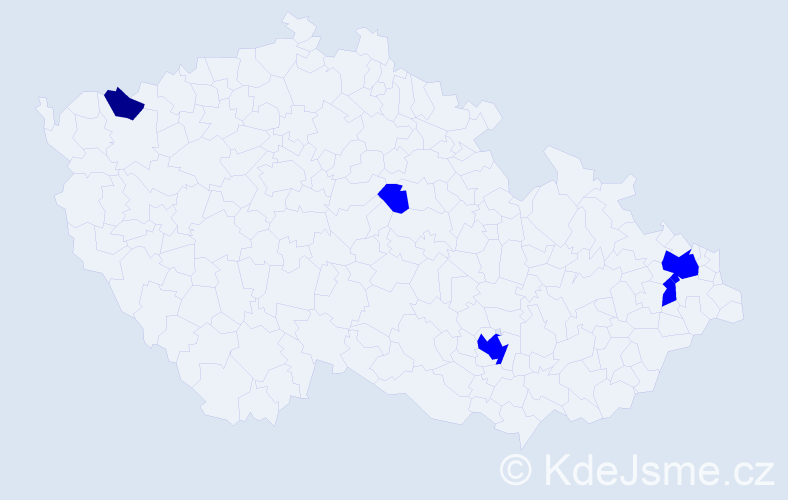 Jméno: 'Xuan Ha', počet výskytů 6 v celé ČR