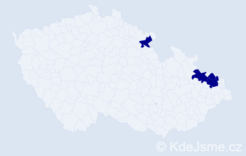 Jméno: 'Elfrýda', počet výskytů 5 v celé ČR
