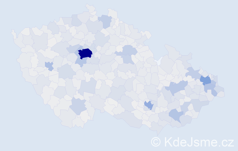 Jméno: 'Magdaléna', počet výskytů 7189 v celé ČR