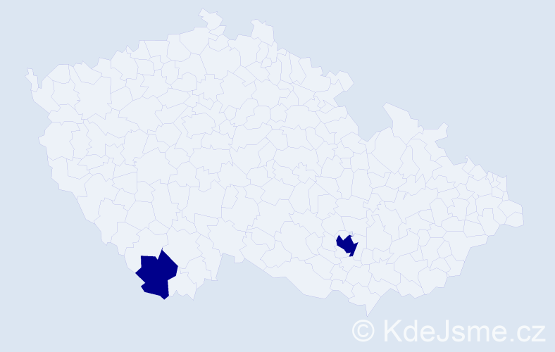 Jméno: 'Pilar', počet výskytů 2 v celé ČR