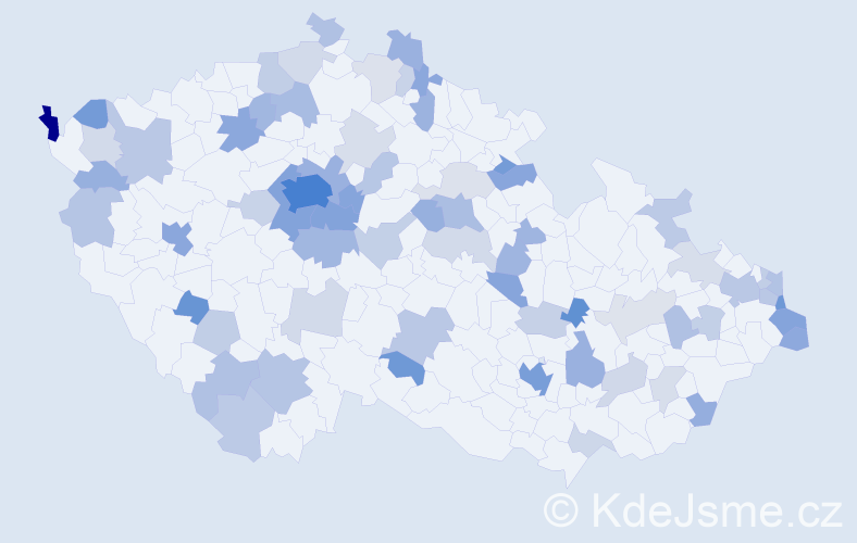Jméno: 'Maja', počet výskytů 191 v celé ČR