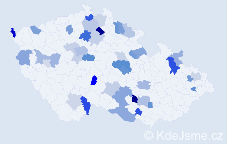 Jméno: 'Soběslav', počet výskytů 74 v celé ČR