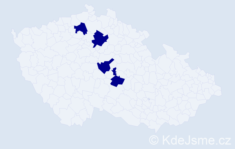 Jméno: 'Enkhbolor', počet výskytů 4 v celé ČR
