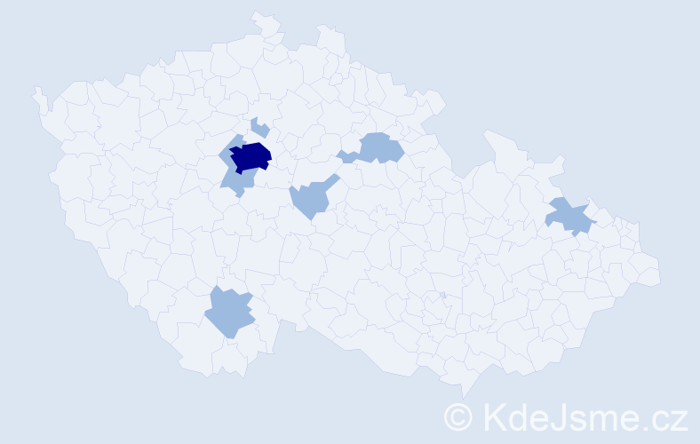 Jméno: 'Adrienna', počet výskytů 10 v celé ČR