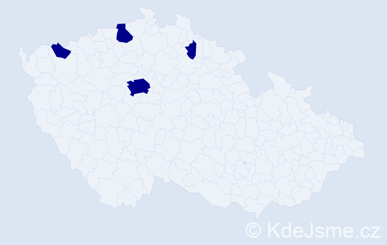 Jméno: 'Thi Hong Hoa', počet výskytů 4 v celé ČR
