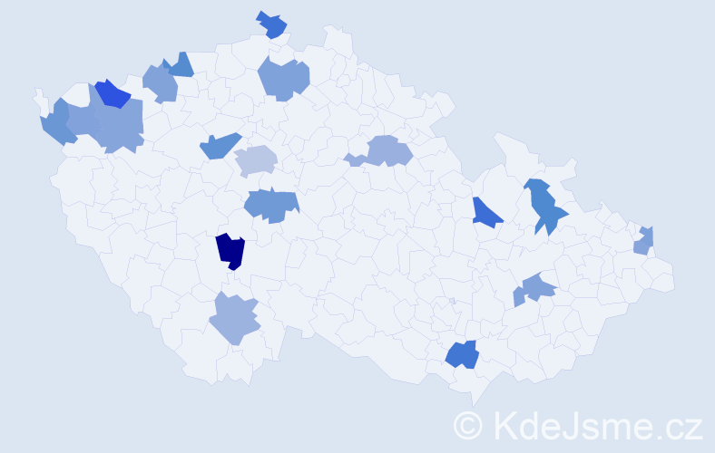 Jméno: 'Leticie', počet výskytů 24 v celé ČR