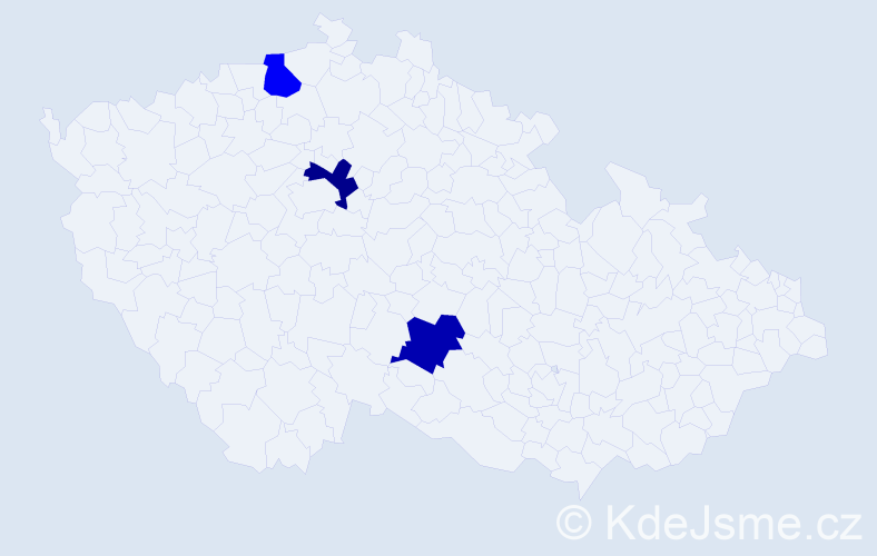 Jméno: 'Jana Katrin', počet výskytů 3 v celé ČR