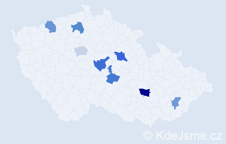 Jméno: 'Erkhes', počet výskytů 11 v celé ČR