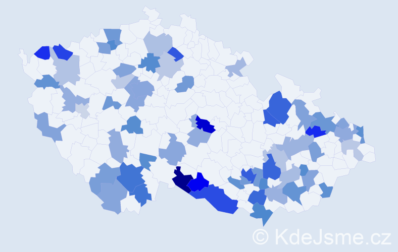 Jméno: 'Leopoldina', počet výskytů 127 v celé ČR