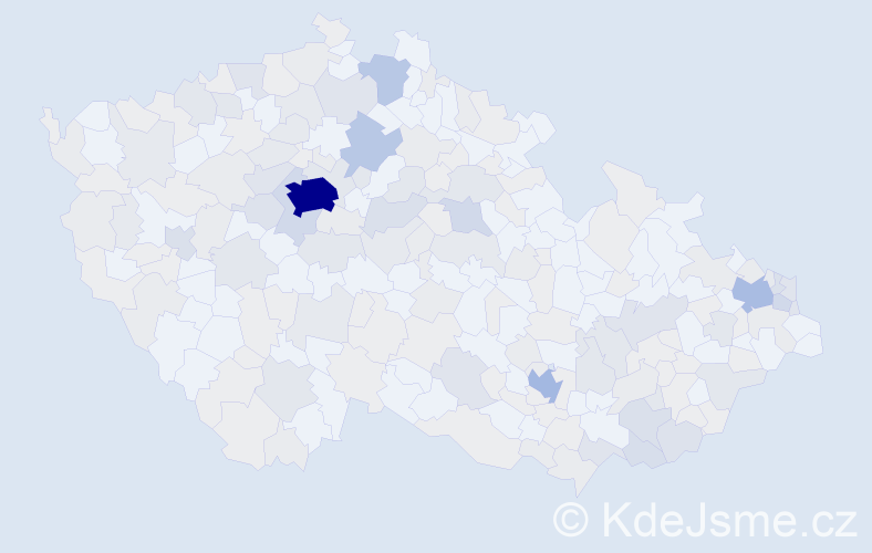 Jméno: 'Branislav', počet výskytů 543 v celé ČR