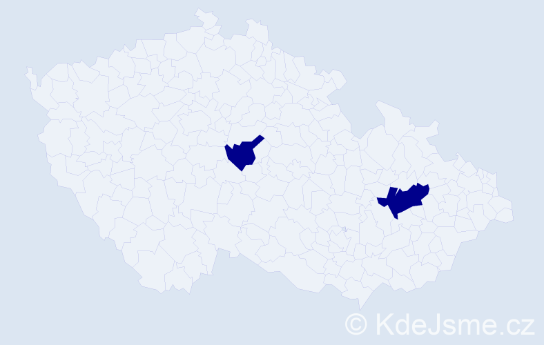Jméno: 'Jamiyan', počet výskytů 2 v celé ČR