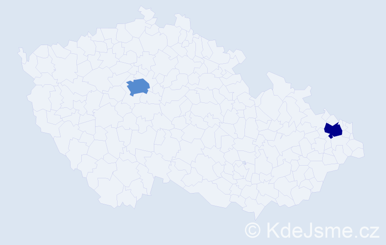 Jméno: 'Kyung Hee', počet výskytů 5 v celé ČR