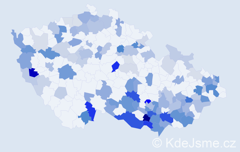 Jméno: 'Blažej', počet výskytů 265 v celé ČR